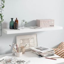 FIMEI Étagère murale flottante Blanc brillant 90x23,5x3,8 cm MDF