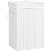 Panier à linge Bambou Blanc 72 l - Fimei