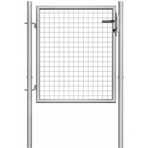 Porte de jardin Acier galvanisé 105x125 cm Argenté - Fimei