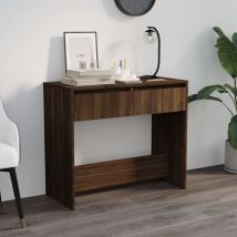 Fimei - Table console Chêne marron 89x41x76,5 cm Acier