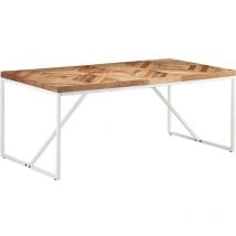 Fimei - Table à dîner 180x90x76 cm Bois massif d'acacia et de manguier