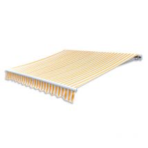 Tissu d'auvent Jaune tournesol/blanc 3x2,5 m (cadre non inclus) - Fimei