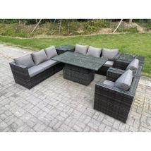 8 Places Extérieur En Rotin Meubles De Jardin Canapé Set - Fimous