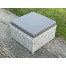 Mobilier de jardin extérieur Grand Tabourets Gris Clair Tabourets pe Rotin Repose-Pied - Fimous