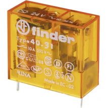 40.31.8.230.0001 Relais pour circuits imprimés 230 v/ac 10 a 1 inverseur (rt) 1 pc(s) - Finder