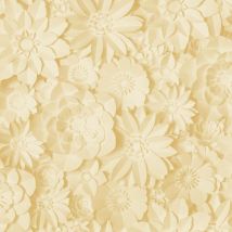 Fine Decor - 3D Effect Floral Wallpaper Flowers Yellow Mustard Washable Dimensions
