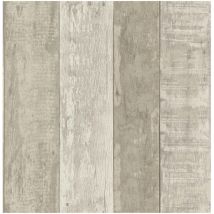 Fine Decor Rustic Wood Stripe Natural Wallpaper Paste The Paper Washable Wooden Plank Panel