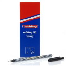 Edding - 55 Fineliner Pen 0.3mm Line Black (Pack 10)