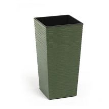 Lamela - Finesse Eco Pot - Tall Square - Green 19cm x 36cm Tall)-LM830FG