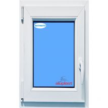Eco-blu - Finestra in pvc L500 mm x H1000 mm Bianco, Oscillo-battente Apertura Sinistra Vetro Satinato