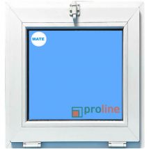 Eco-blu - Finestra in pvc L500 mm x H700 mm Bianco, a Vasistas Vetro Satinato