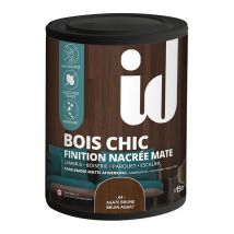 Peinture nacrée, mate et pailettée Finition bois chic agate brune 1L Id Paris