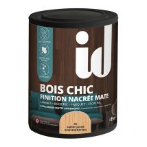 Peinture nacrée, mate et pailettée Finition BOIS CHIC AMBRE JAUNE 1L - ID Paris