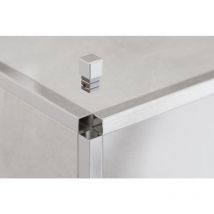 Finition d'angle pour profilés en acier inoxydable q et p argent satiné - 1 cm