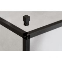 Finition d'angle pour profilés en acier inoxydable q et p noir satiné - 1 cm