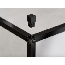 Finition d'angle pour profilés en acier inoxydable qs noir poli - 1,2 cm