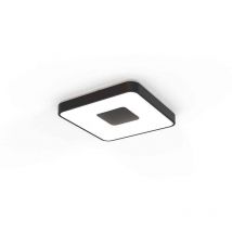 Akunadecor - Inspired Mantra Coin Plafonnier Carré 80W led Avec Télécommande 2700K-5000K, 3900lm, Noir, 3 ans de Garantie