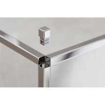 Ilcom - Finitura angolare per profili in acciaio inossidabile q e p argento lucido - 1 cm