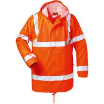 Warnschutz-Regenjacke finn 2341 Kl. 3 pu/pes 190g/m, Fb. Orange, Gr. xl