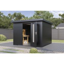 Metall-Gerätehaus Hakon 3030 Anthrazit - Finnhaus Wolff