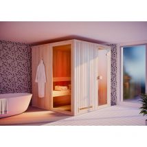 Sauna intérieur Finntherm Miranda Naturel , 40 mm Épaisseur de paroi 244 x cm