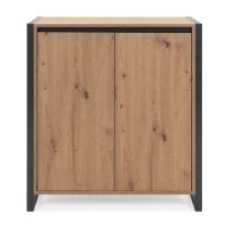 Finori - Calicosy - Petit Buffet De Rangement 2 Portes L80 Cm - Denver
