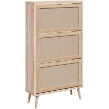 Les Tendances - Shoe Cabinet Bali 49A Sonoma Oak and Cane Print Finori