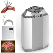 FinTec KAJA 6 kW Premium Elektro-Saunaofen finnischer Saunaofen aus Edelstahl