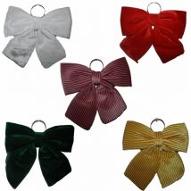 Fiocco grande in velluto cm 34 per decorazioni puntale albero di natale addobbi negozio ristoranti hotel - colorigenerali: oro