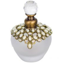 Signes Grimalt - Décoration d'huile esence Bouteille miniature blanche 5x5x8cm 25545