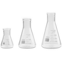 Verrerie de laboratoire 3 pièces Erlenmeyer - Récipients en verre pour laboratoire