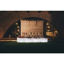 Fioriera Angolare Flowerpot Luce Bianca in Polimero Monacis Cm 160X35X50 h