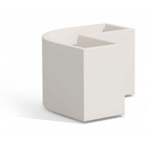 Fioriera Angolare Flowerpot Bianco in Polimero Monacis Cm 160X35X50 h