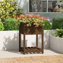 Furniture Limited - Fioriera con Mensola Ambra 54x54x81cm in