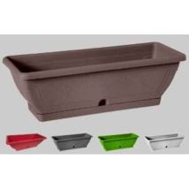 Fioriera con sottovaso venezia 60cm bianca