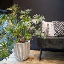 Furniture Limited - Fioriera Groove 43x41 cm Avorio