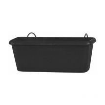 Fioriera In Polipropilene Con Serbatoio Acqua, L.12 x P.30 x H.11.4 Cm, Grigio EDA