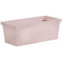 Monacis - Pflanzkasten, rechteckig, aus Harz, mit glatter Oberfläche für den Außenbereich, Made in Italy -Glatte Pflanzkasten 100 / Weiß