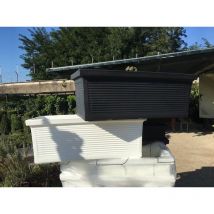 Fioriera rettangolare millerighe in resina da 100cm - Colore: Antracite