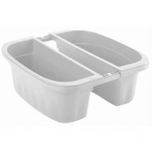 Fioriera rettangolare doppia klunia col. panna cm. 40X19,8X18,5 h