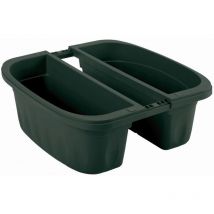 Fioriera rettangolare doppia klunia col. verde cm. 40X19,8X18,5 h