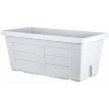 Fioriera rettangolare legno col. ghiaccio cm. 80X40X34 h