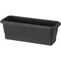 Fioriera rettangolare paglia normal col. antracite cm. 40X20X17,5 h