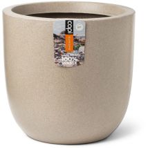 Pot De Fleur Boule - Capi Europe - Waste Smooth Nl - 35 X 34 Cm - Terrazzo Beige