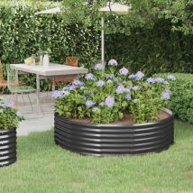 Maison Chic - Fioriere Giardino,Letto da Giardino,Orti rialzati in Acciaio a Polvere 140x140x36 cm Antracite XZZ969332 BonneVie