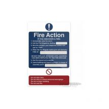Fixman - Fire Action If You Discover Sign - 200 x 300mm Self-Adhesive
