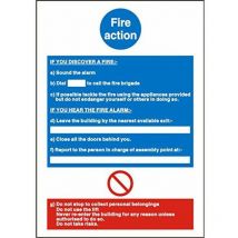 Stewart Superior Fire Action Sign 150 x 200mm