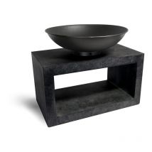 Ivyline - Fire Pit & Rectangle Console - Steel/Fibreclay - L51 x W64 x H52 cm - Granite