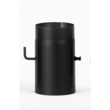 Firefix - Ofenrohr Ø 150 Mm 25 Cm Drosselklappe Schwarz Rohr Ofen Kamin Kaminrohr