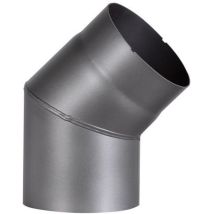 Firefix - Ofenrohrbogen 45° Ø 150mm Dunkelgrau Rohr Bogen Ofen Kaminrohr Rauchrohr